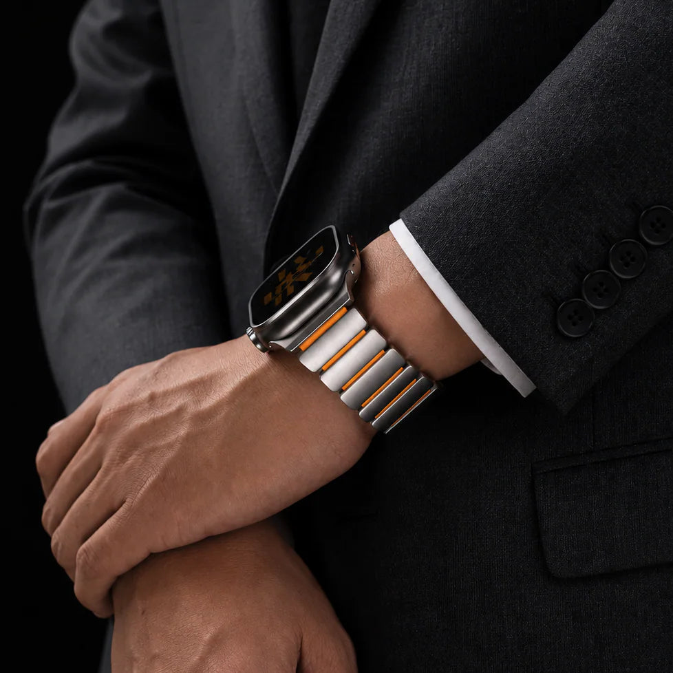 [New Design] Twisted Rubber Titanium Band [Apple Watch]